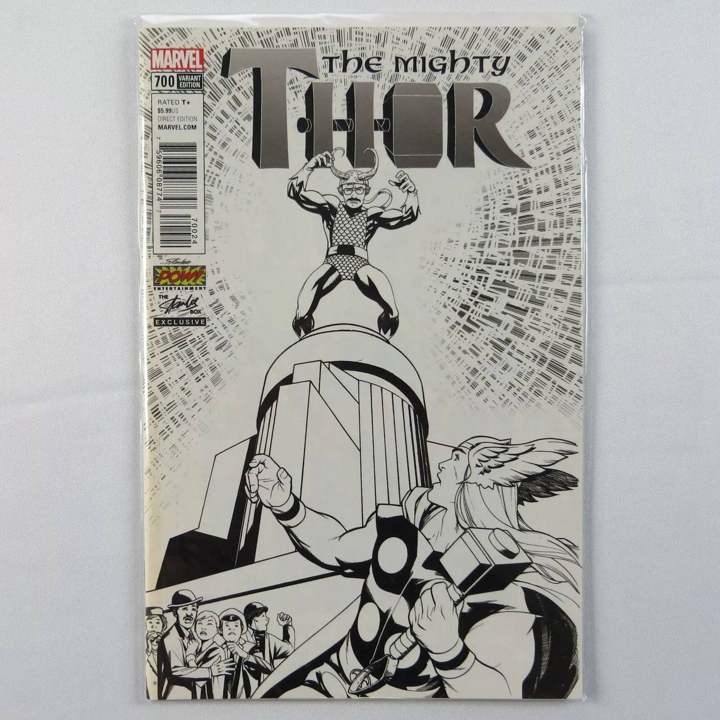 Mighty Thor #700 Stan Lee Comic Box Exclusive 2017 Variant B/W Marvel